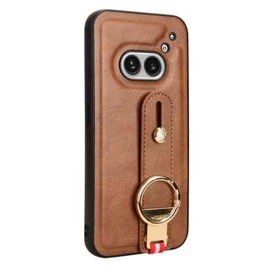 SKALO Nothing Phone (2a) Plus PU-læderskal med håndrem - Brun
