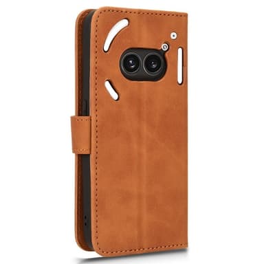 SKALO Nothing Phone (2a) Plus Matt PU-læderpungetui - Brun