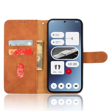 SKALO Nothing Phone (2a) Plus Matt PU-læderpungetui - Brun