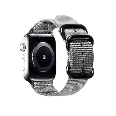 SKALO Nato-armbånd Nylon Apple Watch Series 7-9 41mm - Grå