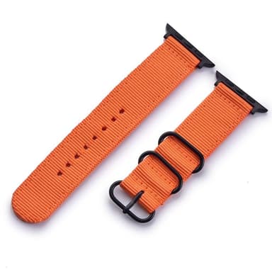 SKALO Nato-armbånd Nylon Apple Watch SE 44mm - Orange
