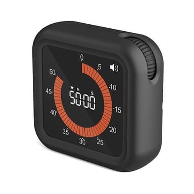 Visuel Digital Timer 60 Minutter -  Genopladeligt med Magnetisk Bagside