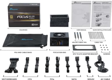 Seasonic FOCUS SGX-650 650W strømforsyning