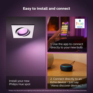 Philips Hue Centura indbygget firkantet spotlys 4,2W GU10 (hvid)