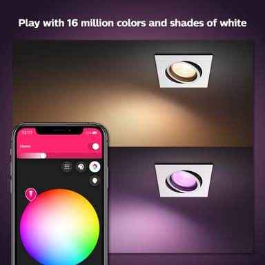 Philips Hue Centura indbygget firkantet spotlys 4,2W GU10 (hvid)