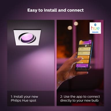 Philips Hue Centura indbygget firkantet spotlys 4,2W GU10 (hvid)