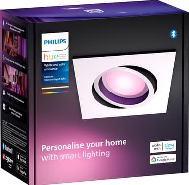 Philips Hue Centura indbygget firkantet spotlys 4,2W GU10 (hvid)