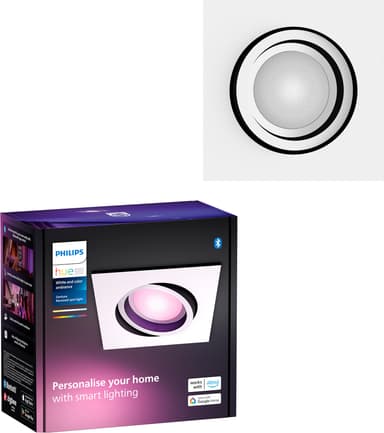 Philips Hue Centura indbygget firkantet spotlys 4,2W GU10 (hvid)
