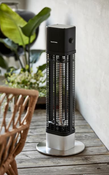 Nordic Sense Terrassevarmer 1200 watt Sort/Sølv