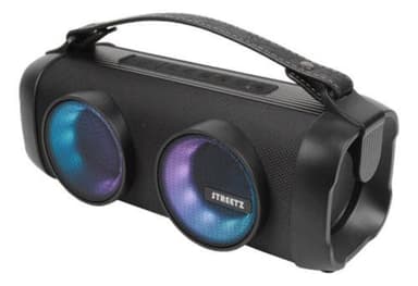 STREETZ BT Boombox 2x 4 W, rain resistant, AUX, USB flash, LED, black