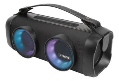 STREETZ BT Boombox 2x 4 W, rain resistant, AUX, USB flash, LED, black