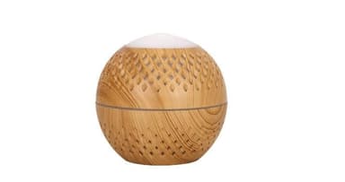 Luftfugter/Aroma Diffuser i let trædesign med LED