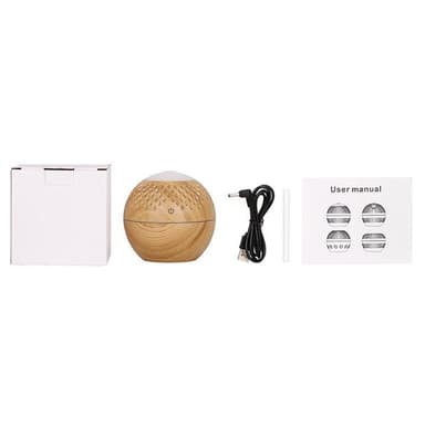 Luftfugter/Aroma Diffuser i let trædesign med LED