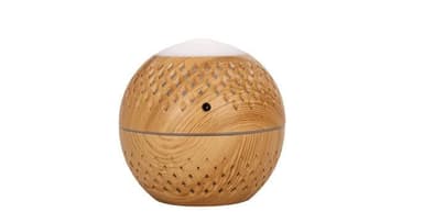 Luftfugter/Aroma Diffuser i let trædesign med LED