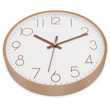 Vægur i30,5 cm diameter Ur (rosaguld - hvid)