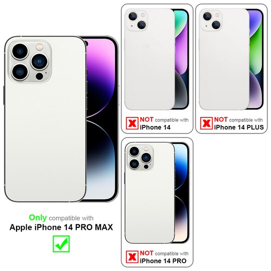 iPhone 14 PRO MAX Cover Etui Case (Rød)