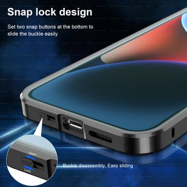 Skærmbeskyttelse magnetisk beskyttende telefonetui med stativ  iPhone 14