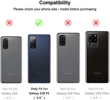 Samsung Galaxy S20 FE / S20 Lite etui med kortholder Sort