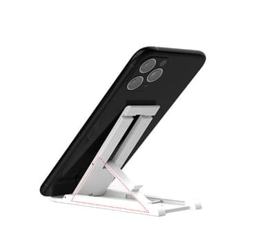 Justerbart stativ til mobil/tablet Hvid