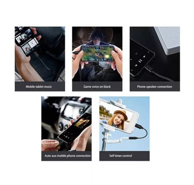 USB-C til 3,5 mm adapter til høretelefoner Sort