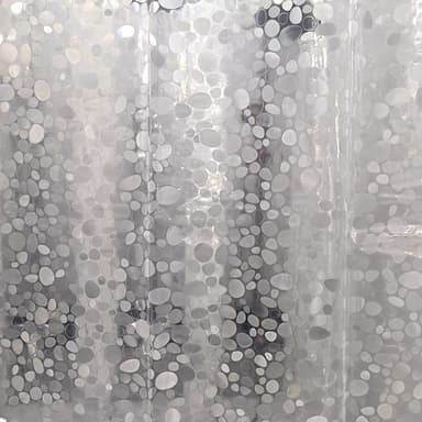 Badeforhæng med småstensmønster Gennemsigtig