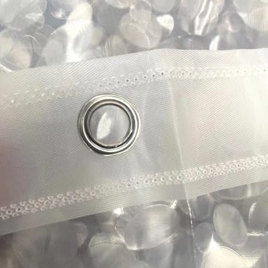 Badeforhæng med småstensmønster Gennemsigtig