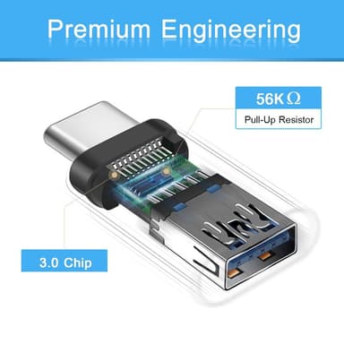 Adapter USB-C (han) til USB 3.0 (hun) Pink