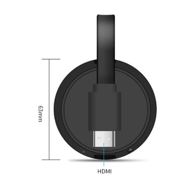 Trådløs HDMI Dongle Receiver 1080P 2.4G/5G Sort