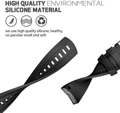 Suunto Spartan Sport Wrist HR/9 Baro/9/D5/7 armbånd (24 mm) silikone Sort  model 2