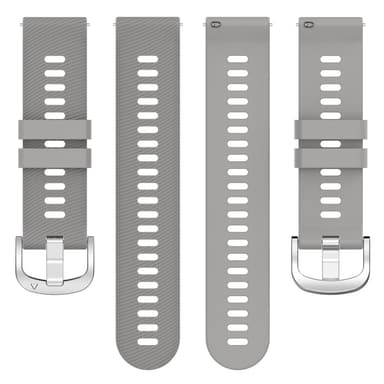 20 mm universelt krydsmønstret silikone urbånd til Samsung, Garmin, Huawei Grå