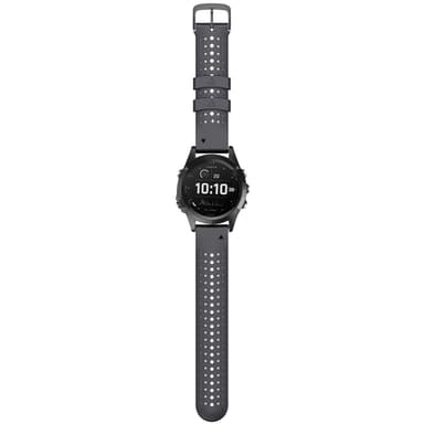 Urrem Garmin Fenix 6X (26 mm) Silikone Sort/Grå