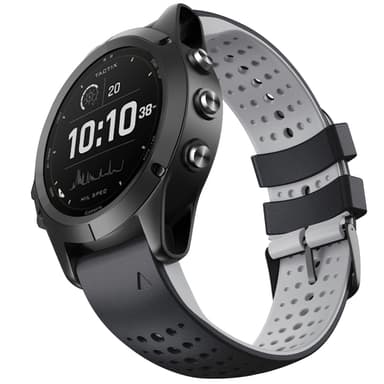 Urrem Garmin Fenix 6X (26 mm) Silikone Sort/Grå