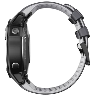 Urrem Garmin Fenix 6X (26 mm) Silikone Sort/Grå