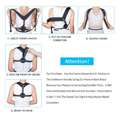 Posture Corrector til mænd og kvinder, justerbar rygbøjle holdningskorrektor