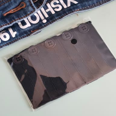 Elastisk taljeforlænger 83 mm 5-pak Sort