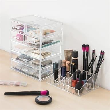Makeup organizer med 7 skuffer og 16 rum