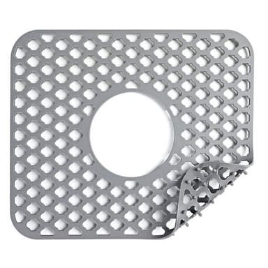 Silikonemåtte til vask 23,5x29,5cm - Centreret hul
