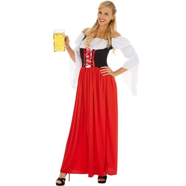 Lang tyrolerkjole kostume model 1 - S