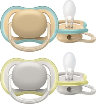 Philips Avent SCF085/15 Ultra Air-sutter 0-6 måneder, 2 stk, beige