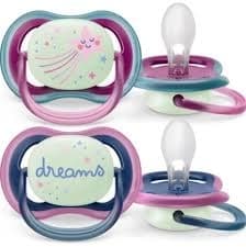Philips Avent SCF376/14 Ultra Air Nighttime-sutter 6-18 måneder, 2 stk, søvn
