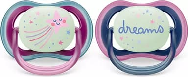 Philips Avent SCF376/14 Ultra Air Nighttime-sutter 6-18 måneder, 2 stk, søvn