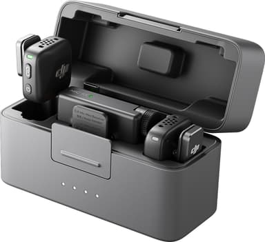DJI Mic Mini lavalier mikrofonsæt med modtager og opladningsetui