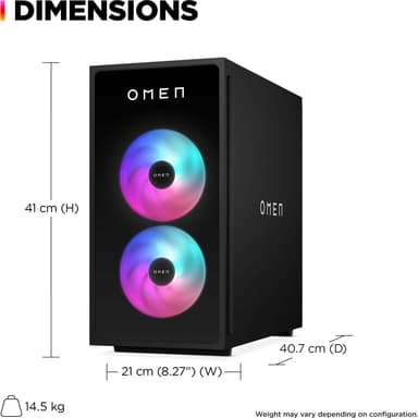 HP Omen 35L i5-14F/16/1TB/4060Ti stationær gaming-computer