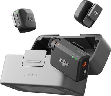 DJI Mic Mini lavalier mikrofonsæt med modtager og opladningsetui