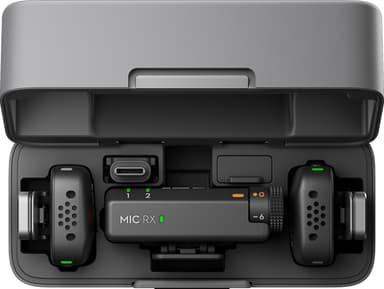 DJI Mic Mini lavalier mikrofonsæt med modtager og opladningsetui