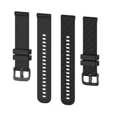 Silikone urrem til Garmin Vivoactive 4 / Vivoactive 3 / Venu 22 mm Sort 22 mm