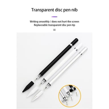 2 i 1 Stylus pen med skrivefunktion sort
