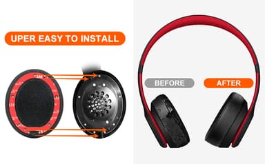 Ørepuder til Beats Studio 2.0 1 par Sort