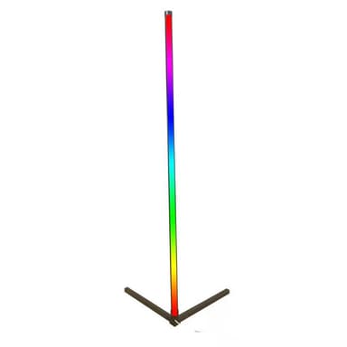 LED gulvlampe hjørnelampe RGB farve skiftende Sort