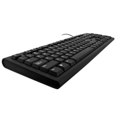 V7 KU200, Full-size (100%), Ledningsført, USB, Mekanisk, QWERTY, Sort